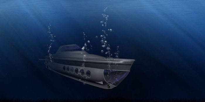 Военная подводная лодка на фотоэлектрических панелях