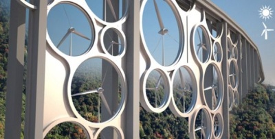 Solar Wind - мост с ветрогенераторами и солнечными батареями